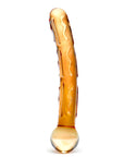 Orange Tickler Glass Dildo