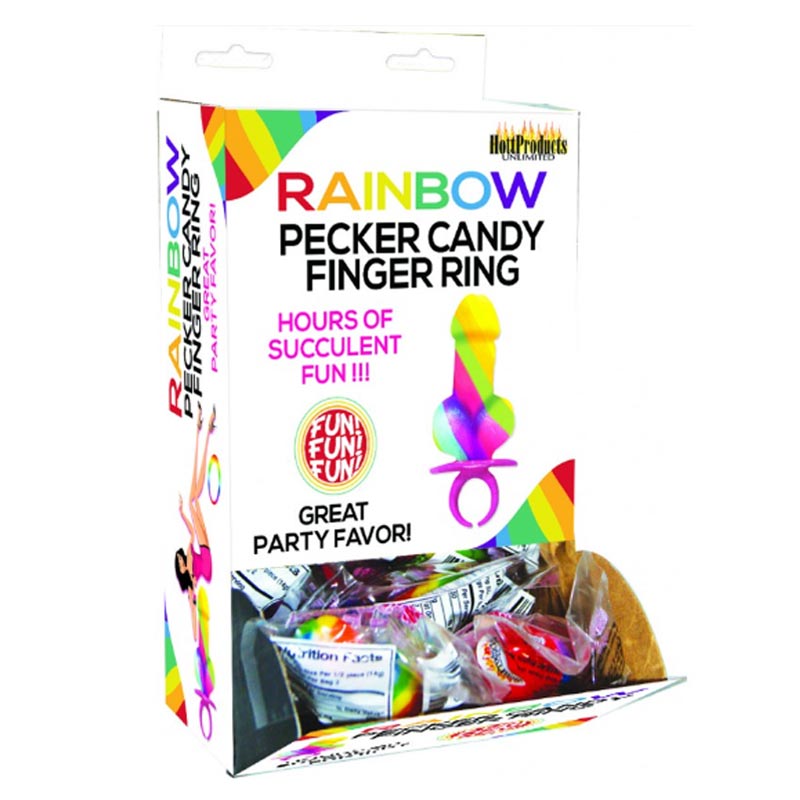Rainbow Pecker Candy Finger Ring Single