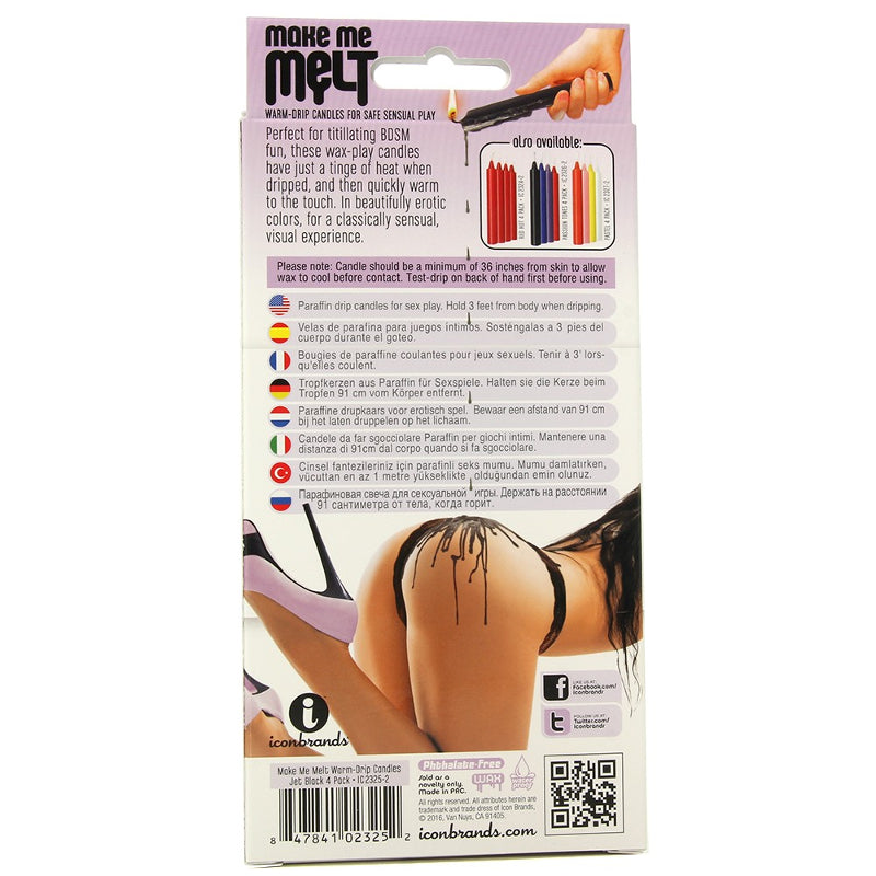 The 9s Make Me Melt Sensual Warm Drip Candles 4 Pack