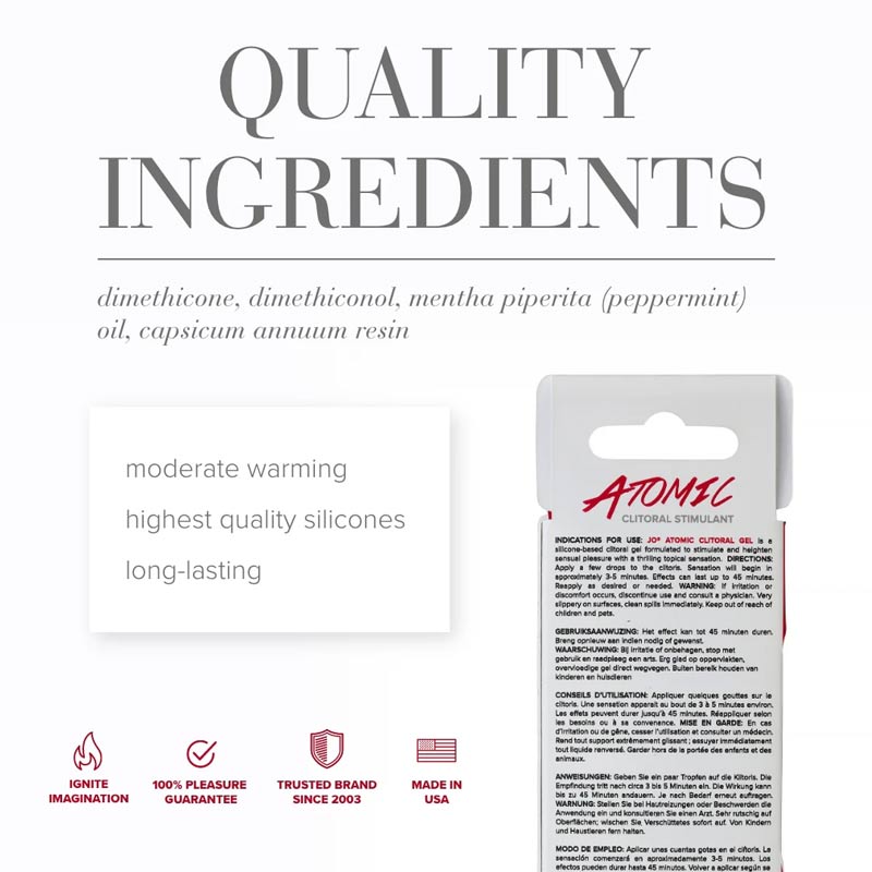 JO Atomic Clitoral Gel Warming Stimulant