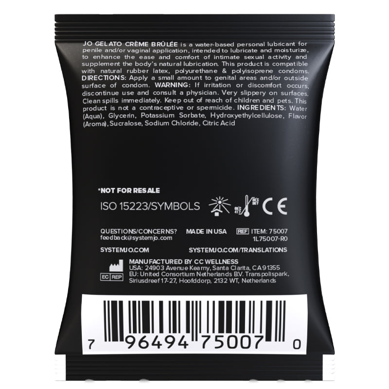 JO Gelato Creme Brulee Lubricant