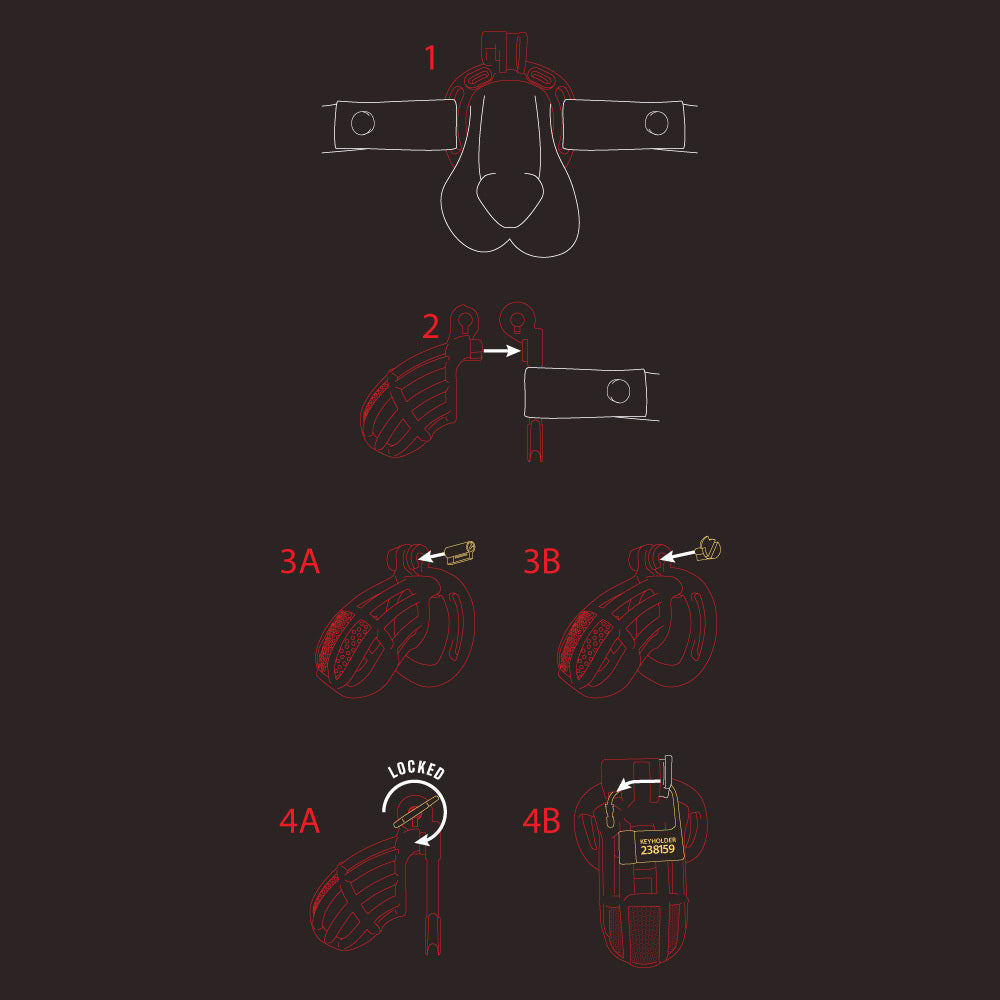 Kink Chastity Series Crimson Cock Cage