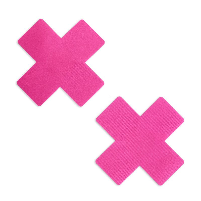 Naughty Glitter – Pink Crosses Nipple Pasties
