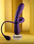Playboy Pleasure Twisted Playground Dual Vibrator with Detachable C-Ring with Tail
