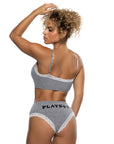 Playboy Comfy Bunny Two-Piece Cropped Cami Set