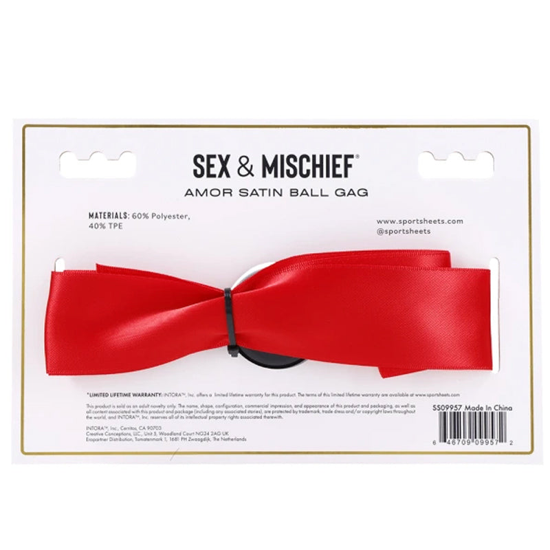 Sex &amp; Mischief Amor Satin Ball Gag