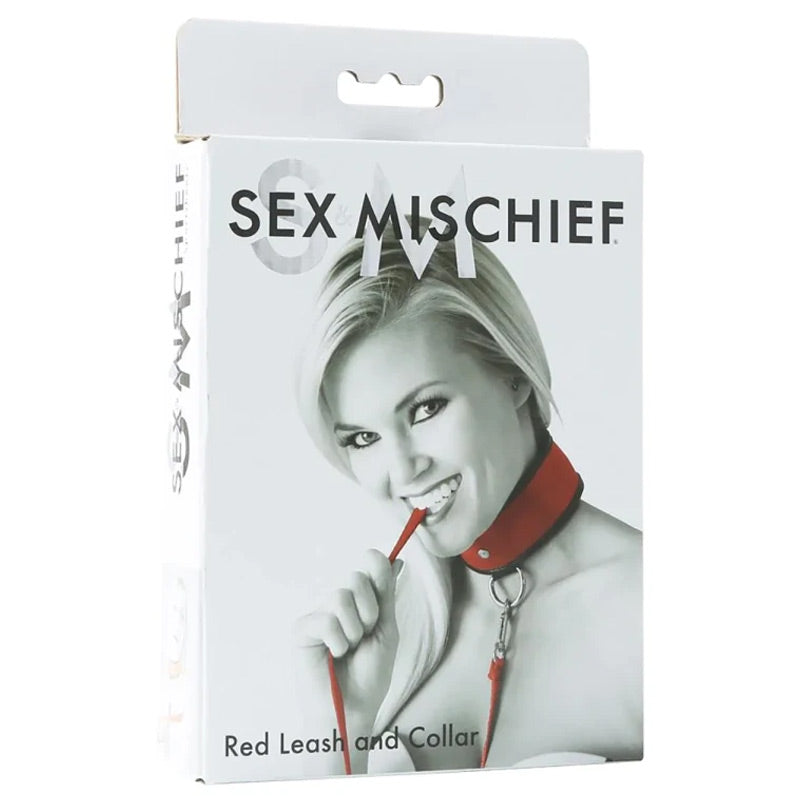 Sex &amp; Mischief Red Leash &amp; Collar