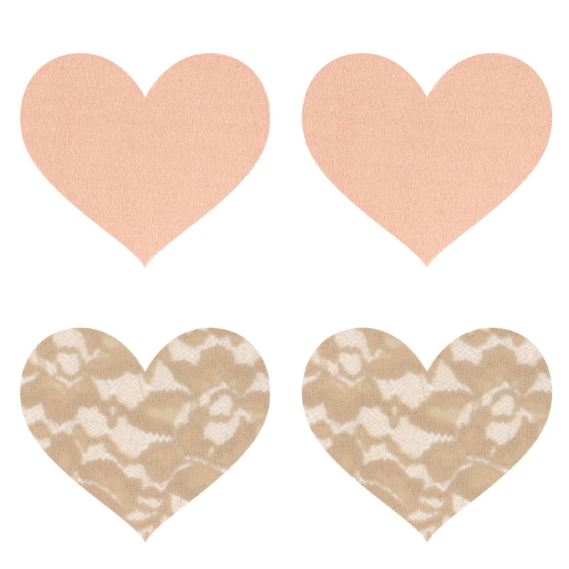 Nude Ambition Hearts Pasties