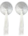 White Satin With White Stone & Tassel Pasties