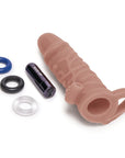 One Inch Vibrating Realistic Penis Extender With Ball Loop