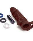 One Inch Vibrating Realistic Penis Extender With Ball Loop