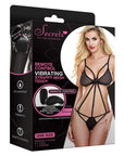 Remote Controlled Vibrating Extra Strappy Lace Teddy