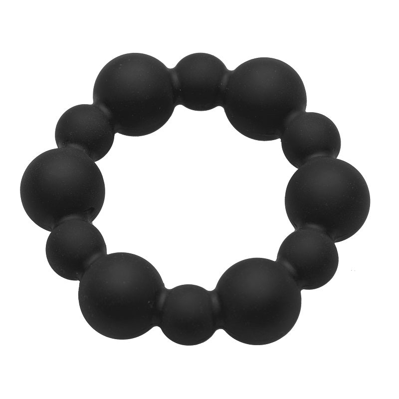 Shadow Silicone Beaded Cock Ring