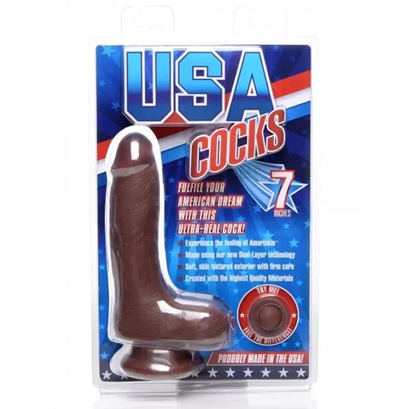 USA Cocks Dual Density Ameriskin Dildo