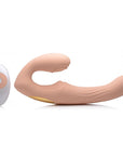 15X U-Pulse Silicone Pulsating and Vibrating Strapless Strap-on with Remote