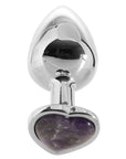 Gemstones Amethyst Heart Anal Plug