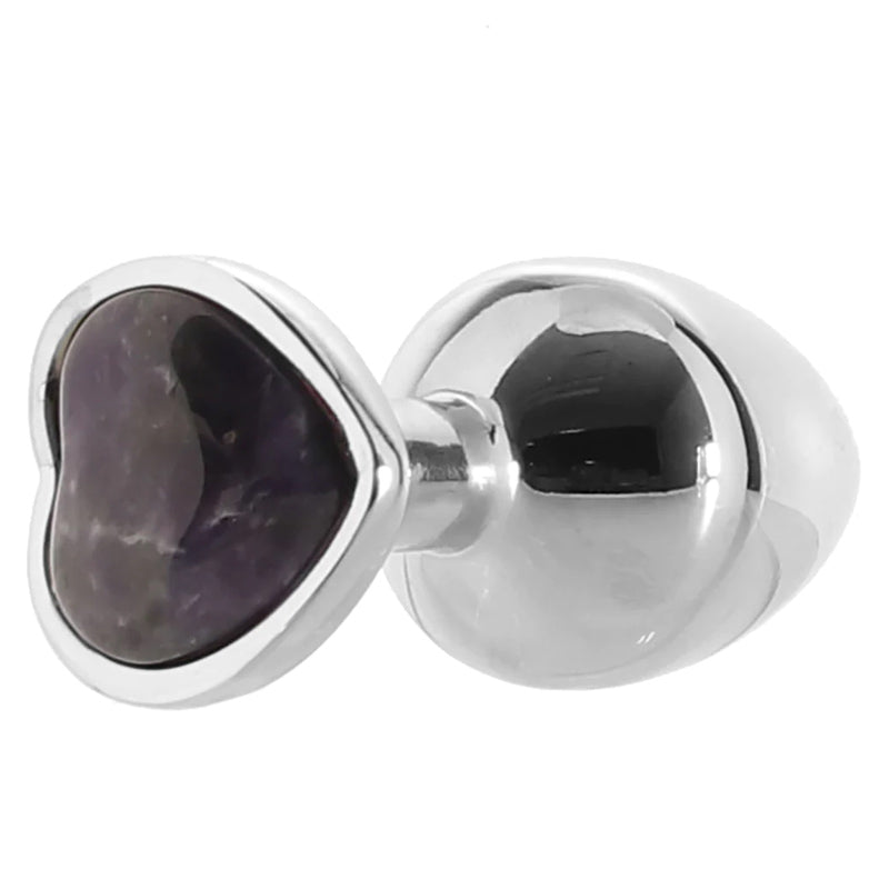 Booty Sparks Gemstones Amethyst Heart Anal Plug
