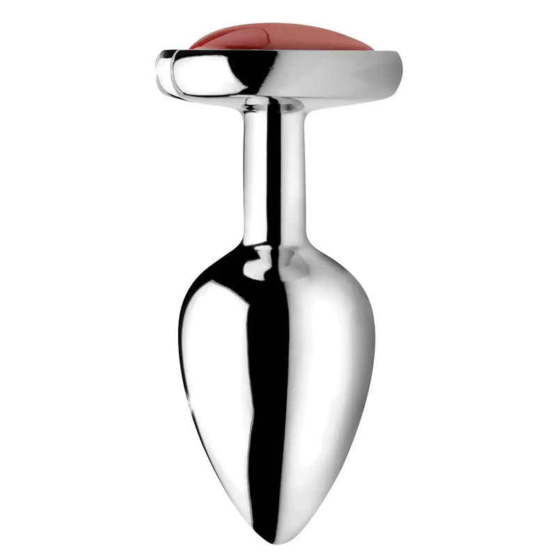 Booty Sparks Gemstones Red Jasper Heart Anal Plug