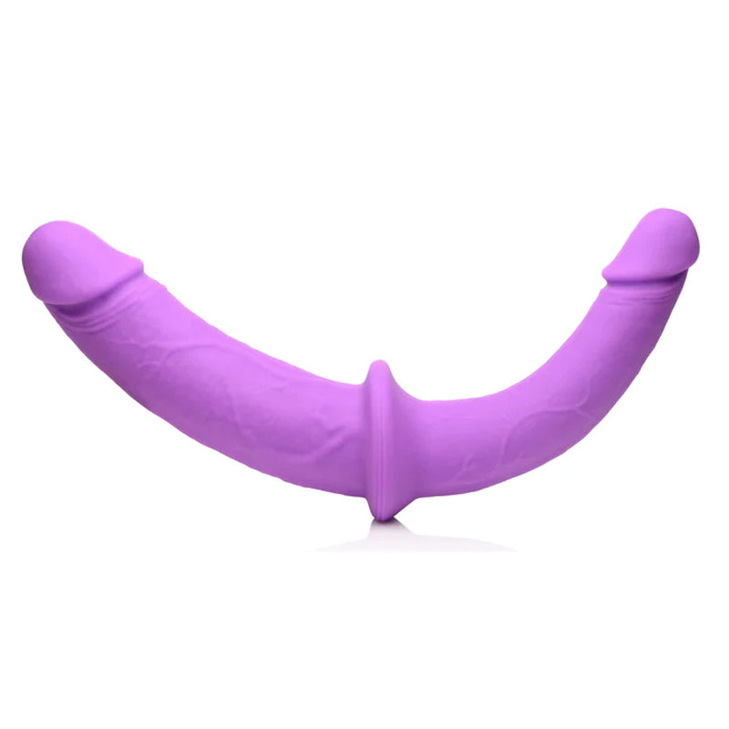 Double Charmer Silicone Double Dildo With Harness