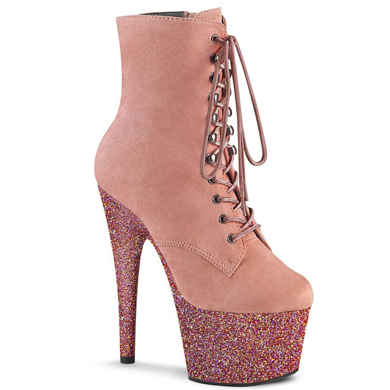 ADORE-1020 Mini Glitter Suede Heel