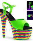 ADORE-709 Rainbow Rhinestone Heel