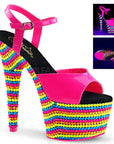 ADORE-709 Rainbow Rhinestone Heel