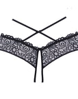 Allure Open Panty With Lace Band & Criss Cross Waist Straps