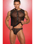 Mens Leather Look Top