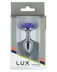 Lux Active - Rose 3 Inch Metal Butt Plug
