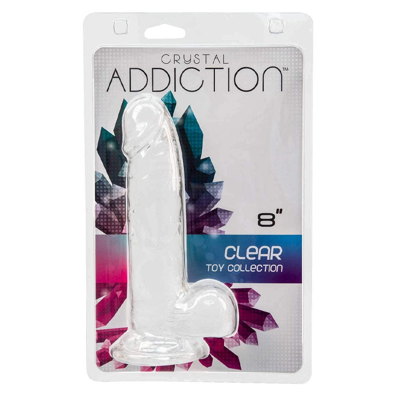 Crystal Addiction - 8 Inch Dong Jelly &amp; Rubber Dildo