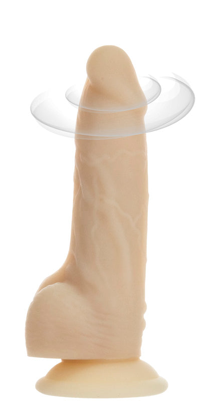Naked Addiction 7 Inch Rotating &amp; Vibrating Dong With Remote