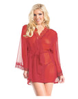 Front Tie Sheer Robe