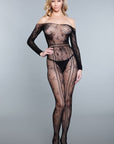 Lace Crotchless Long Sleeve Bodystocking