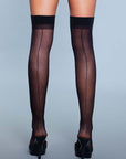 Sheer Thigh High With Back Seam