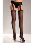 Lace-Top Stripe Thigh Highs