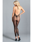 Crotchless Halter Bodystocking With Low Back