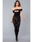 Crotchless Ripped Back Strapless Bodystocking