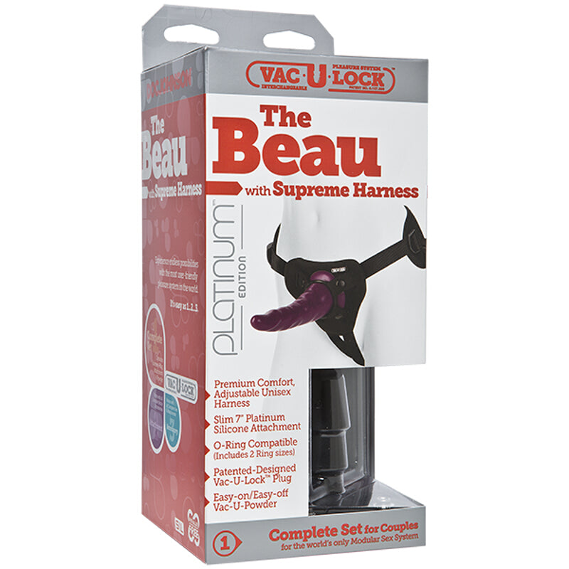 Vac-U-Lock The Beau With Supreme Harness - Non-retail Packaging