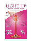 Light Up Martini Weenie Glass Red