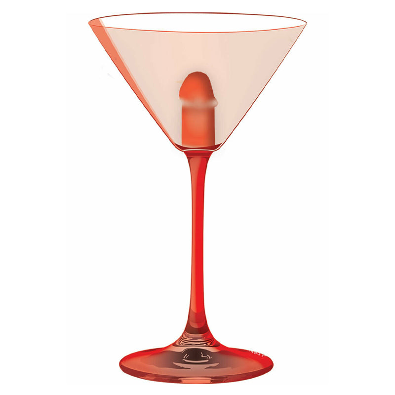 Light Up Martini Weenie Glass Red