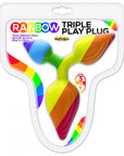 Rainbow Triple Play Butt Plug