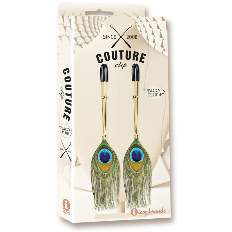 Couture Clips Luxury Nipple Clamps Peacock Plume