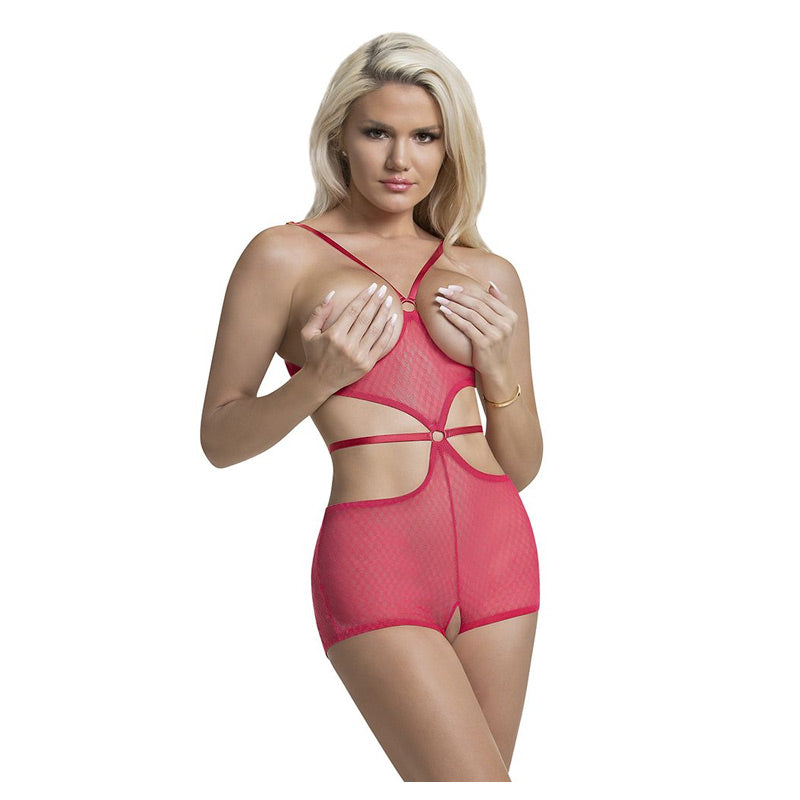 Diamond Girl Cupless And Crotchless Romper