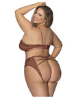 Caramel Kiss Bralette And Open Back G Panty