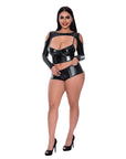 Liquid Onyx Camisole, Long Sleeve Shrug And Short Set