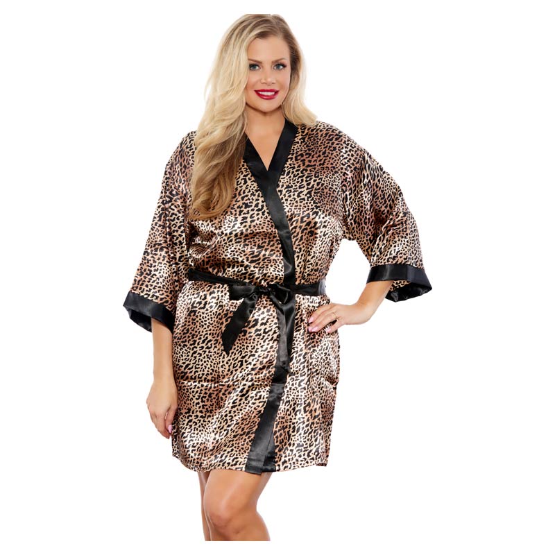 Popsi Printed Satin Robe