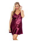 Popsi Satin Chemise With Lace