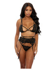 Popsi Black Lace Bra & Panty Set