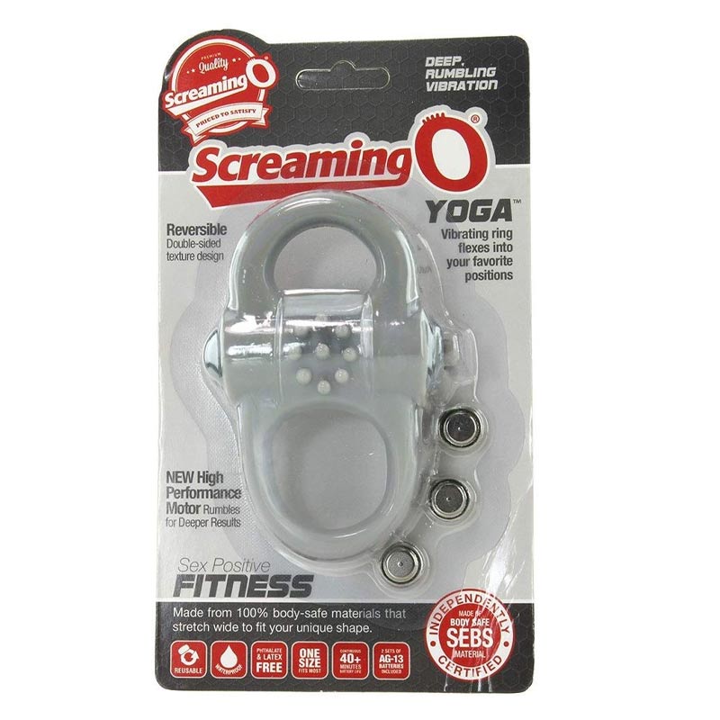 ScreamingO Yoga - grey only Vibrating Cock Ring