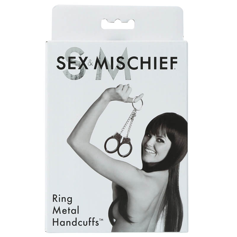 Sex &amp; Mischief Ring Metal Handcuffs